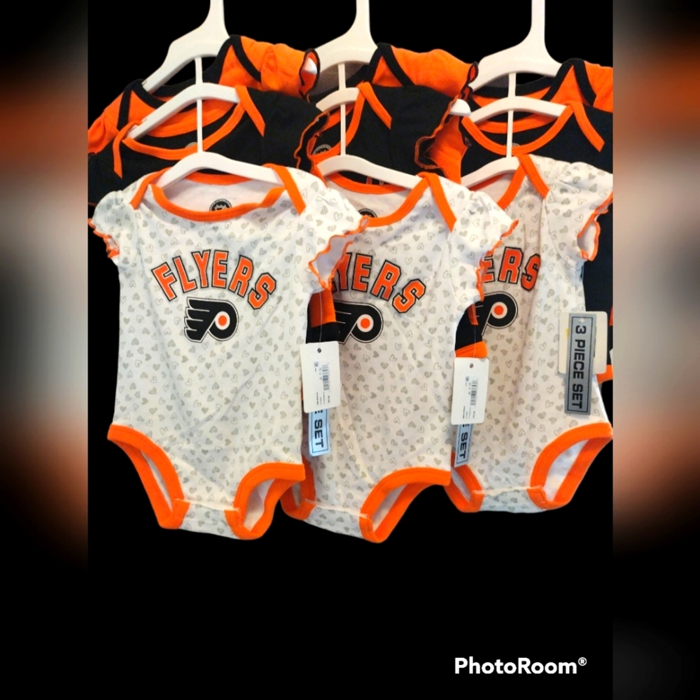 3 (3 piece sets) Philly onesie 3/6 months old